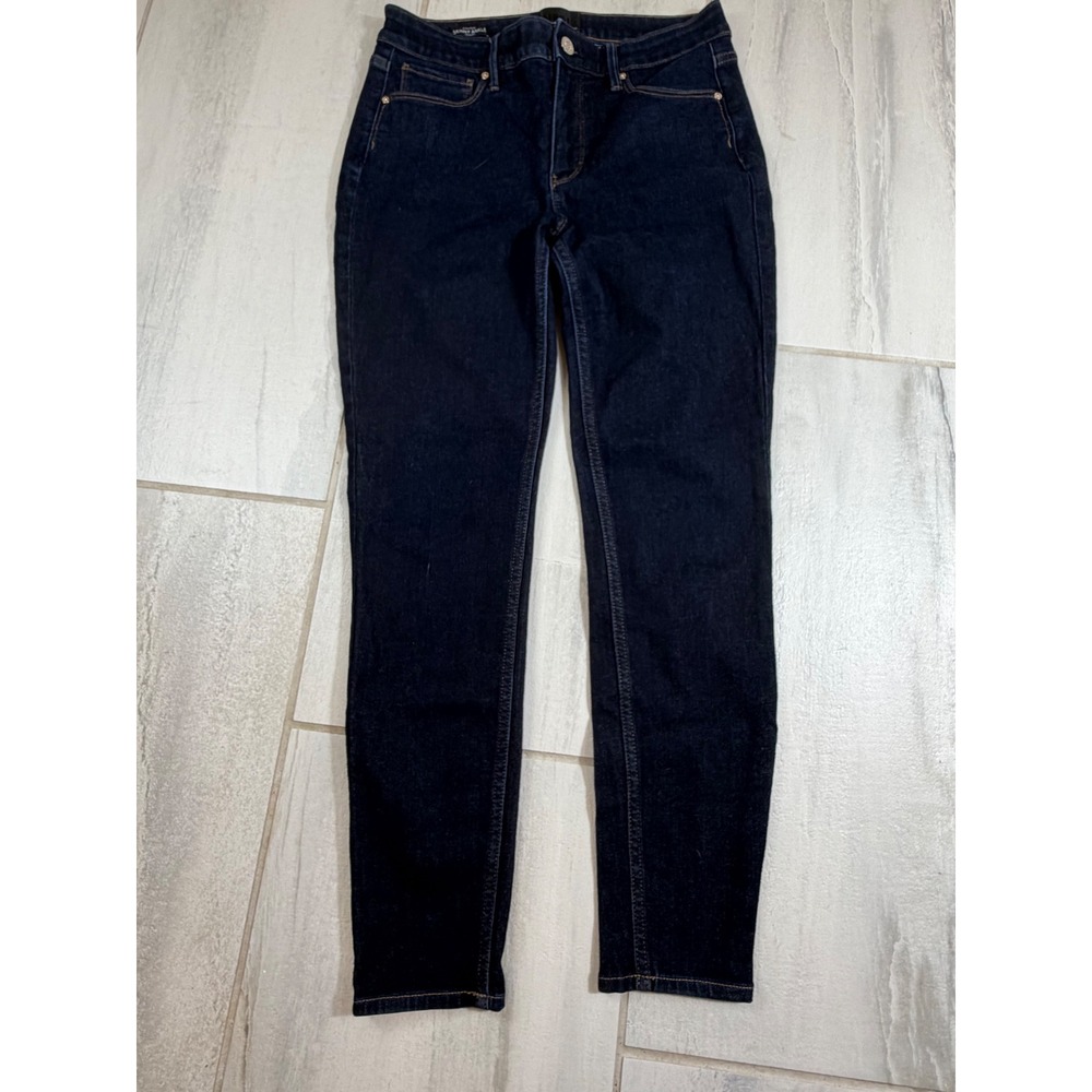 White House Black Market Womens High Rise Skinny Ankle Sculpt Jeans Dark Wash 6